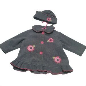 Girls coat & matching hat